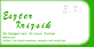 eszter krizsik business card